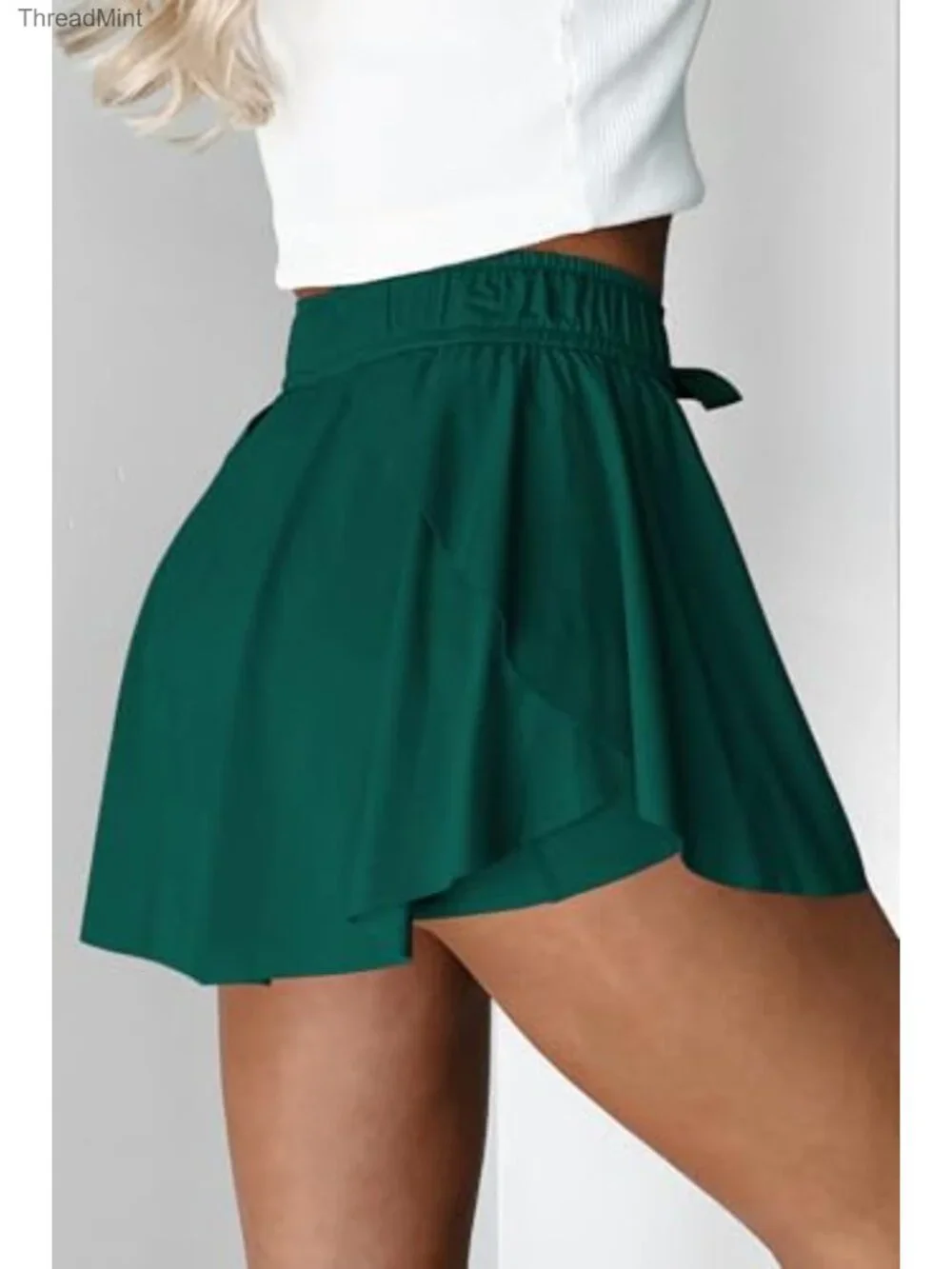Women's Athletic Skort Tennis Skirt High Waisted Drawstring Quick Dry